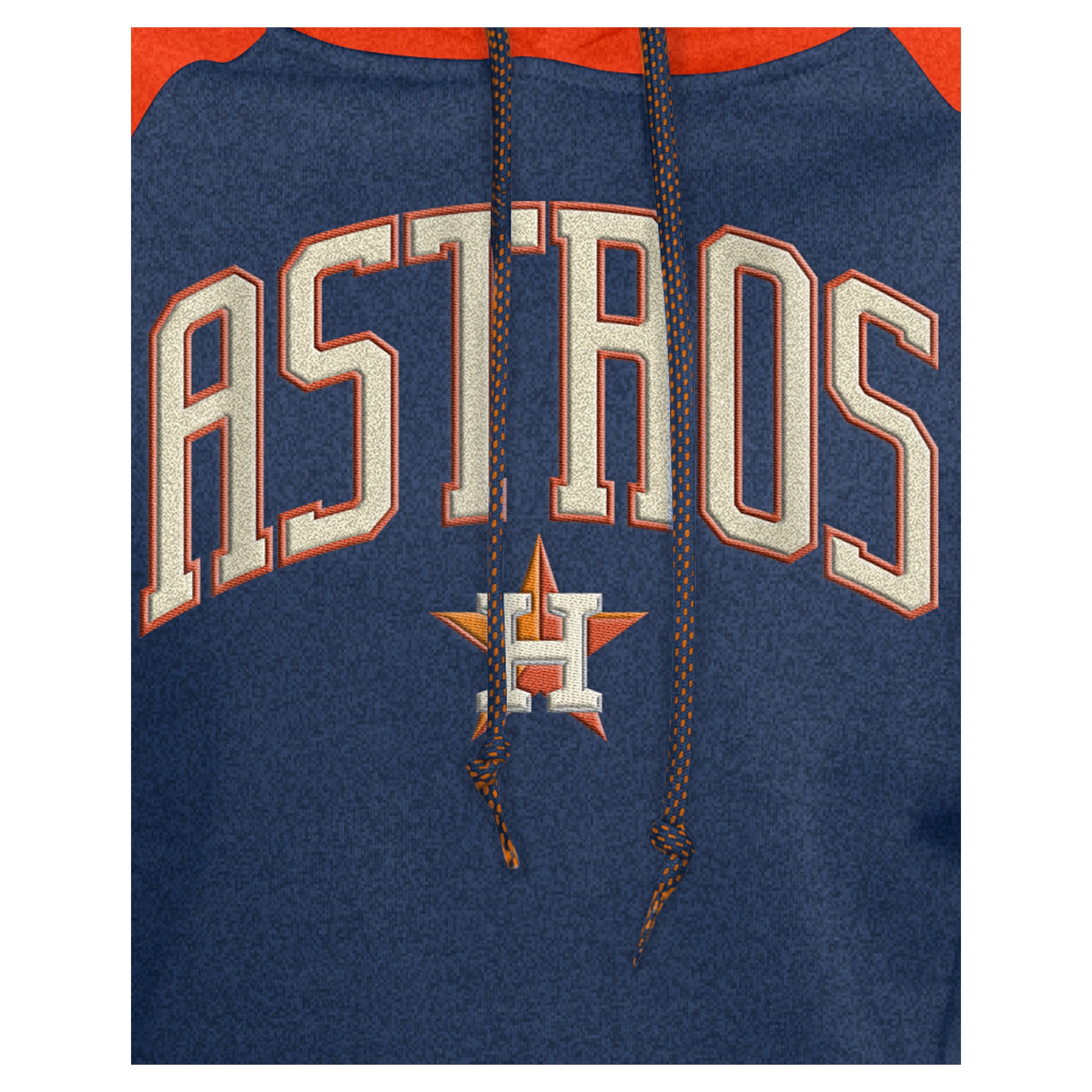 Women's New Era Navy Houston Astros Cooperstown Collection Cropped Raglan Pullover Hoodie